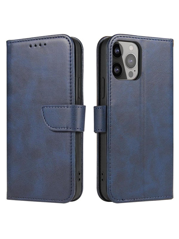 Hurtel Magnet Case for Samsung Galaxy S23 Flip Cover Wallet Stand Blue