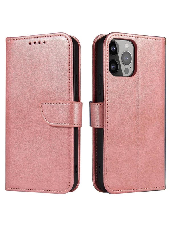 Hurtel Magnet Case for Samsung Galaxy S23 Flip Cover Wallet Stand Pink