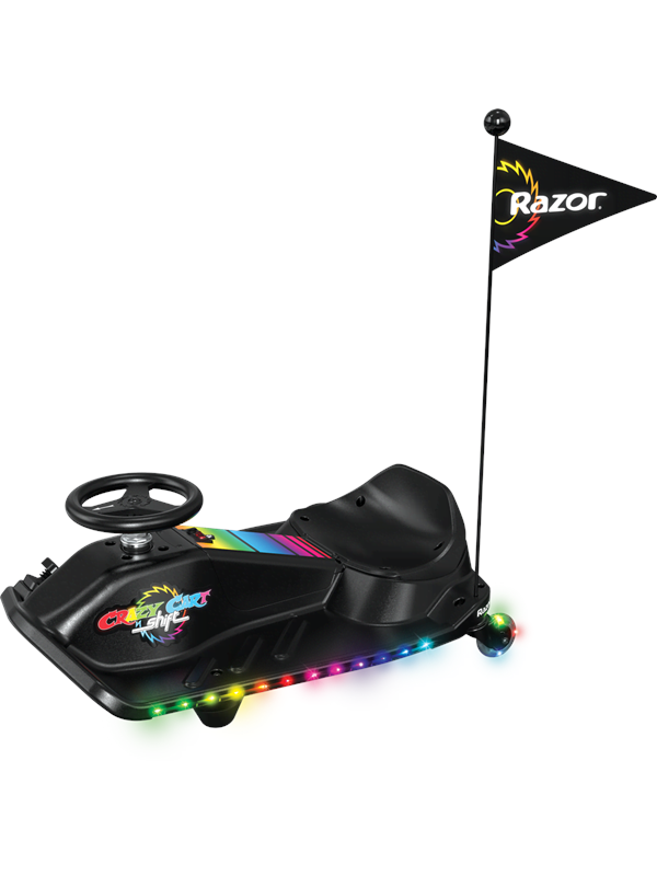 Razor Crazy Cart Shift Lightshow - Skelter - Zwart - Elektrisch Drift - LED Verlichting - Voor Kinderen - Tot 54 kg - Vanaf 6 jaar