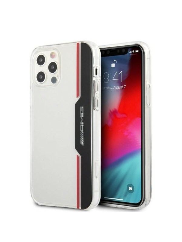 Mercedes AMG Electroplate Vertical Case for iPhone 12 / iPhone 12 Pro - Transparent