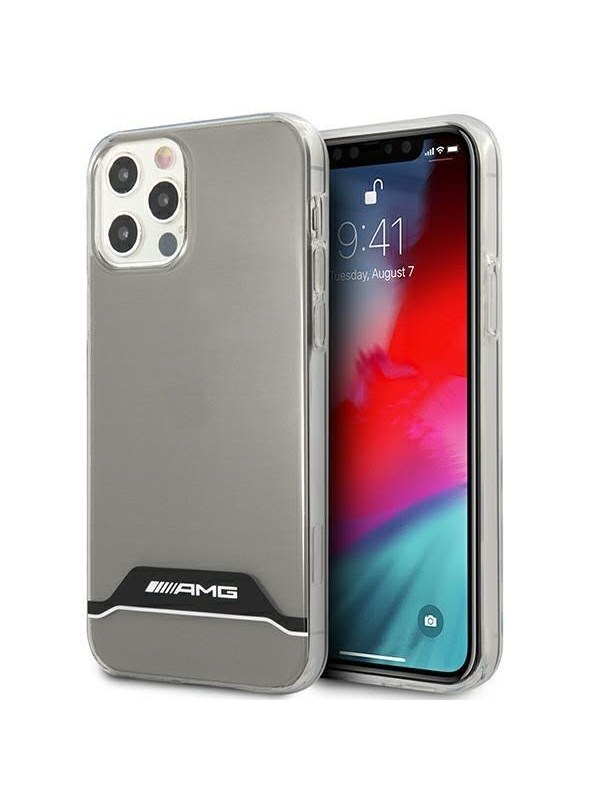 Mercedes AMG Electroplate Black&White Case for iPhone 12 / 12 Pro - Transparent
