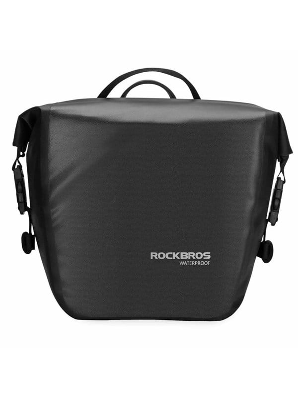 Rockbros AS-003-1BK waterproof bicycle bag with shoulder strap front/rear mounting 10-14l - black