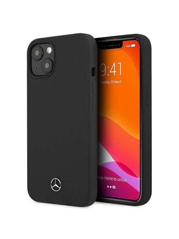 Mercedes-Benz Silicone Backcover voor Apple iPhone 13 Mini (5.4") - Zwart