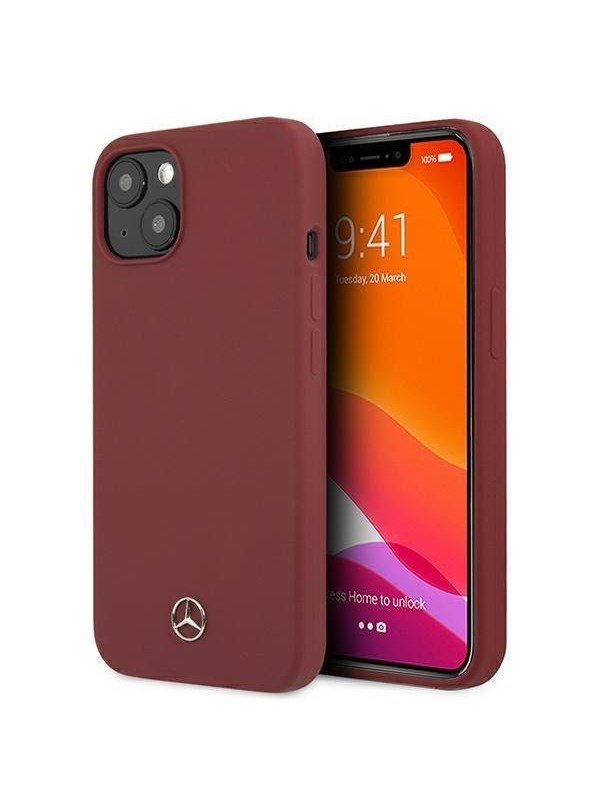 Mercedes Silicone Line Case for iPhone 13 mini - Red
