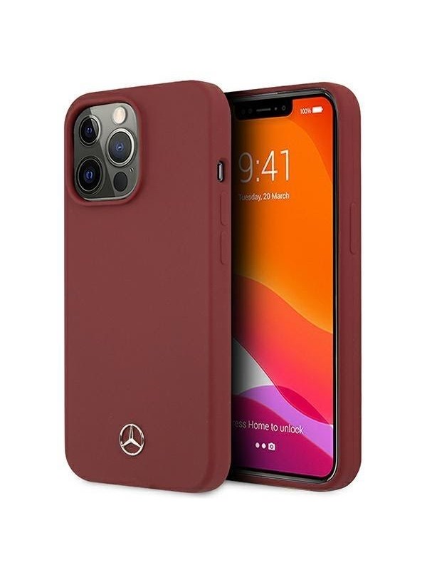 Mercedes Silicone Line Case for iPhone 13 Pro Max - Red