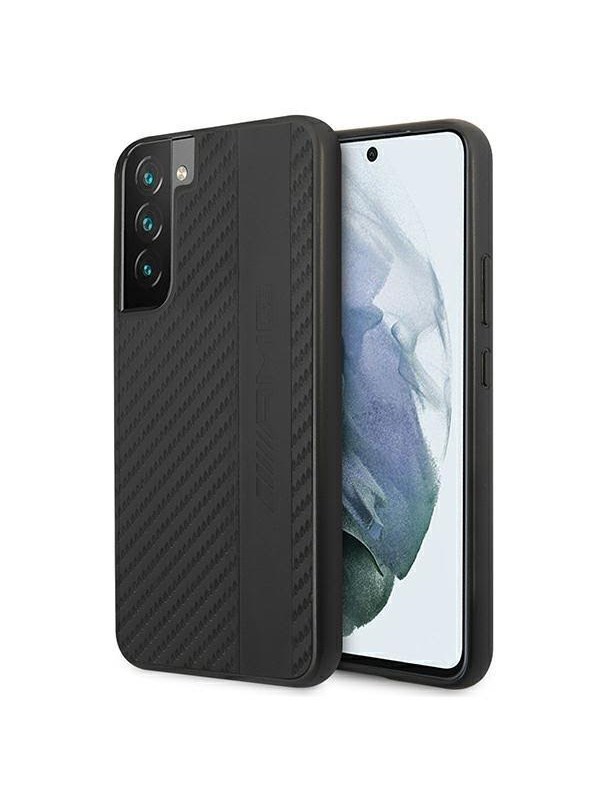 Mercedes AMG Carbon Effect - hoesje geschikt voor Samsung Galaxy S22 Plus - Zwart