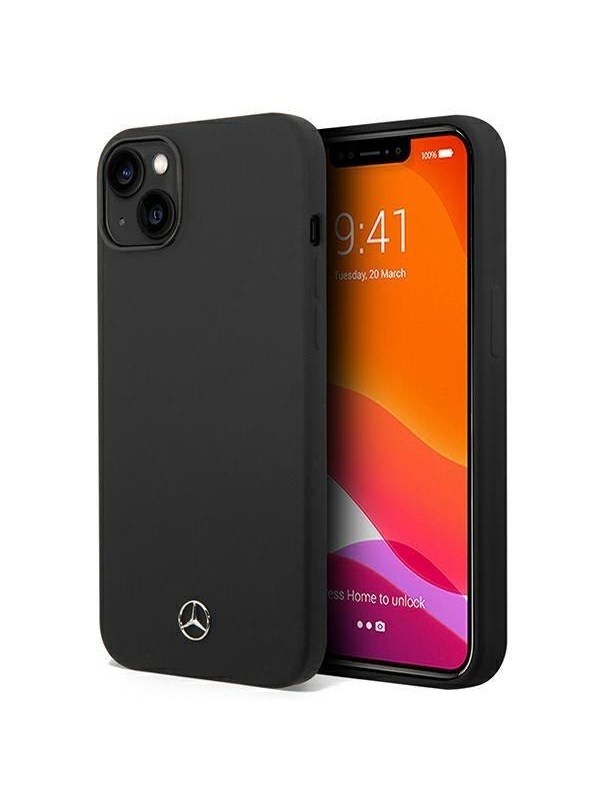 Mercedes-Benz Silicone Back Cover Smartphonehoesje voor Apple iPhone 14 Plus - Bescherm je Telefoon - Zwart