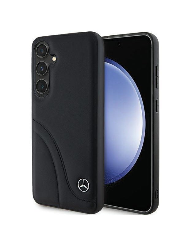Samsung Galaxy S24+ Backcase hoesje - Mercedes-Benz - Effen Zwart - Leer