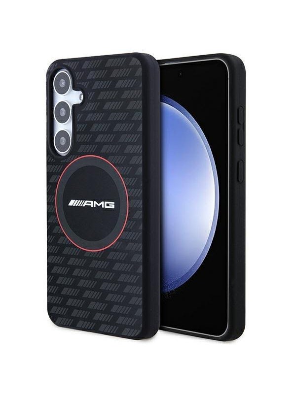 Mercedes-AMG Carbon Pattern Back Case (MagSafe Compatible) - Geschikt voor Samsung Galaxy S24 (S921) - Zwart