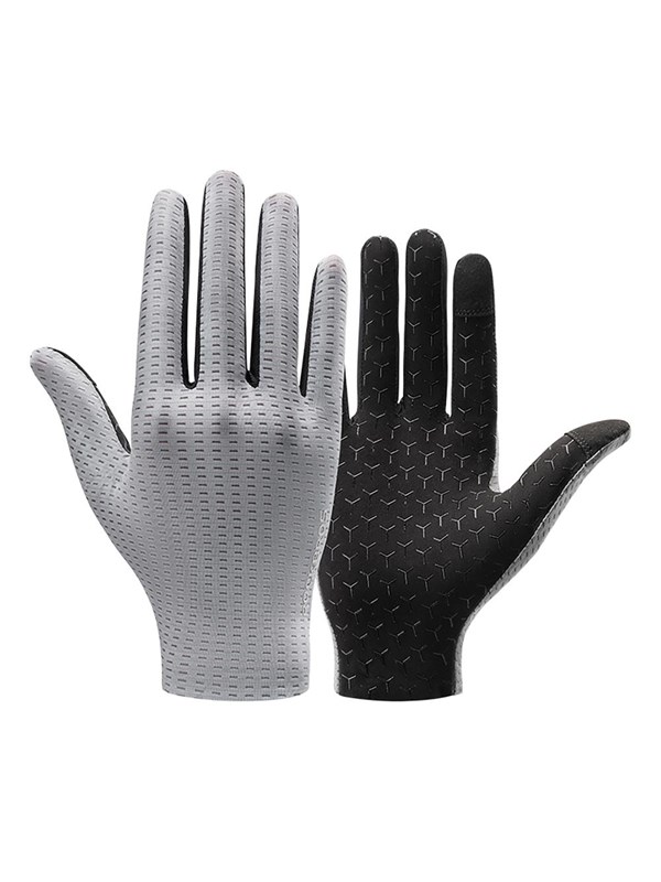 Rockbros Breathable Full Finger Cycling Gloves Size: XL - Gray