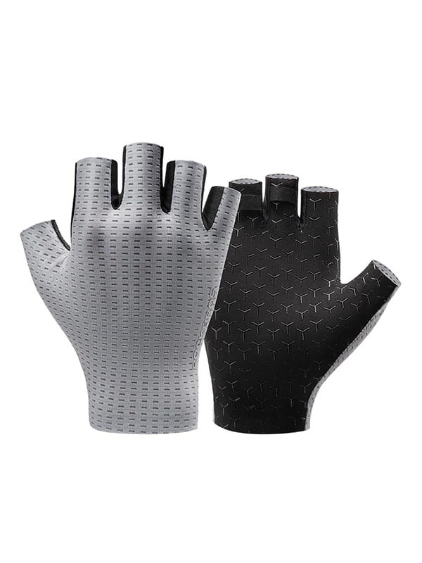 Rockbros Breathable Short Finger Cycling Gloves Size: L - Gray