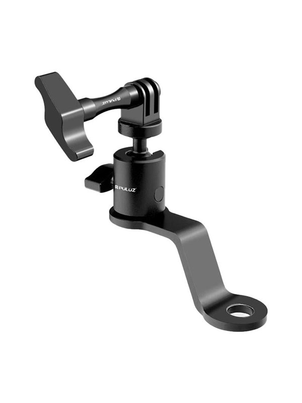 Puluz Aluminum Motorcycle Mirror Camera Mount - Black
