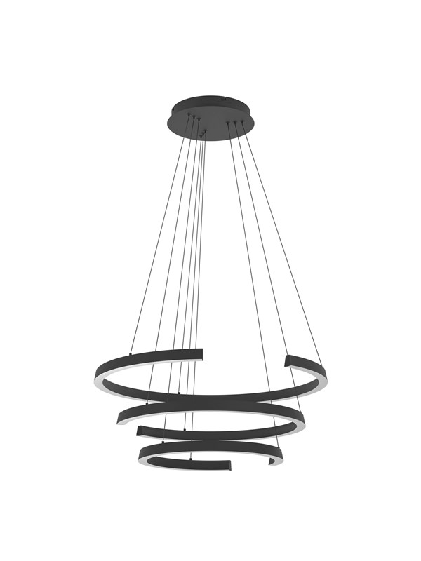 Stars of Light LED hanglamp LABONETE zwart Ø 80 cm 3-lamps