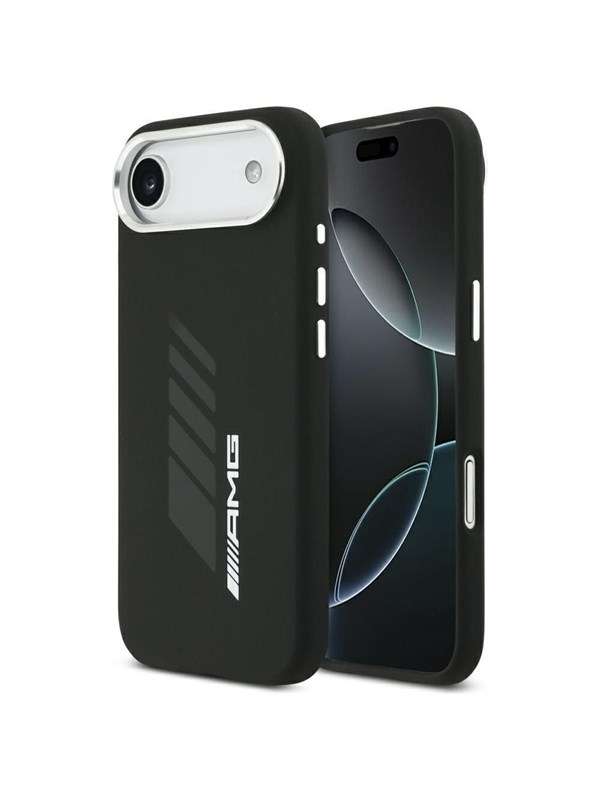 Mercedes AMG Silicone Oversize Rhombs MagSafe Case for iPhone Air - Black