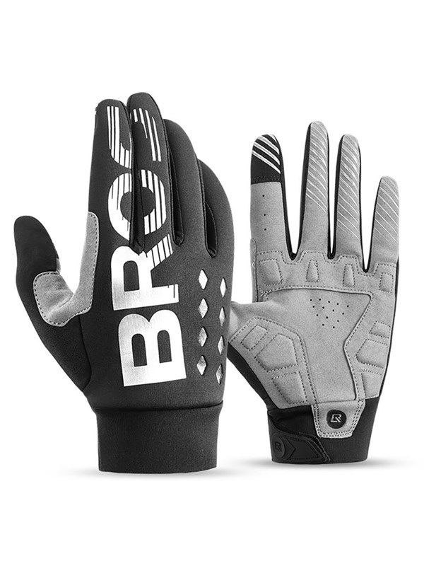 Rockbros cycling gloves insulated long size: M - black and gray