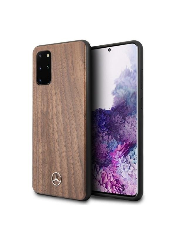 Mercedes Wood Line Walnut Case for Samsung Galaxy S20+ - Brown