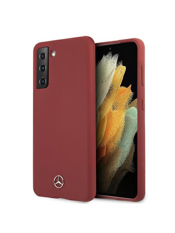 Mercedes Silicone Line Case for Samsung Galaxy S21 - Red