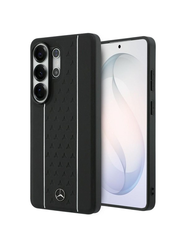 Mercedes Laurel Leaves Vertical Stripes MagSafe Case for Samsung Galaxy S26 Ultra - Black and White