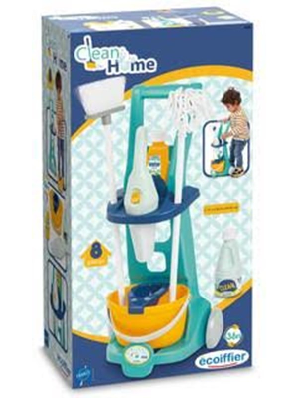Reinig & Opberg Kit Ecoiffier Clean Home Speelgoed 8 Onderdelen