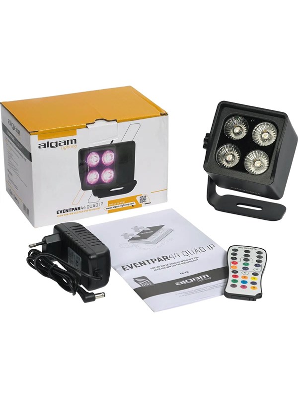 Algam Lighting 4 x 4W RGB+WW Par LED op batterij - IP65