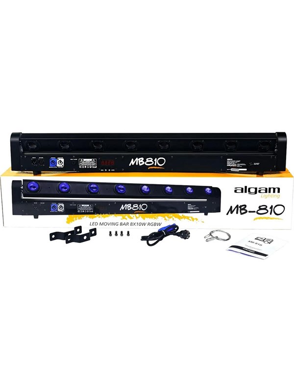 Algam Lighting 8 x LED's gemotoriseerde RGBW-bar