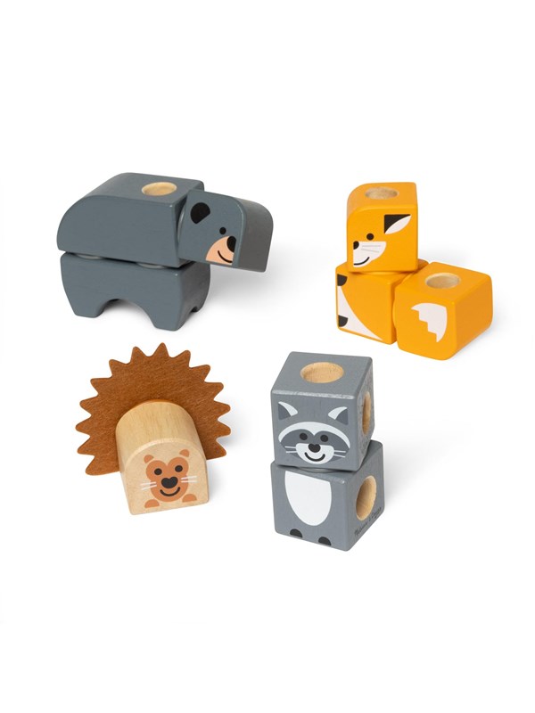 Spinmaster Melissa & Doug - Blockables Woodland Friends Playset Set (16st) Baby- en peuterspeelgoed