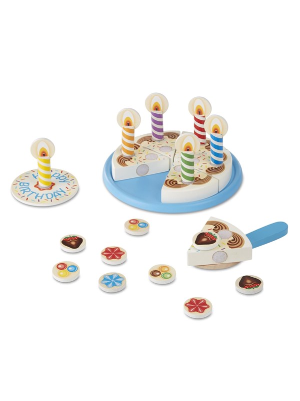 Spinmaster Melissa & Doug - Wooden Birthday Cake Baby- en peuterspeelgoed