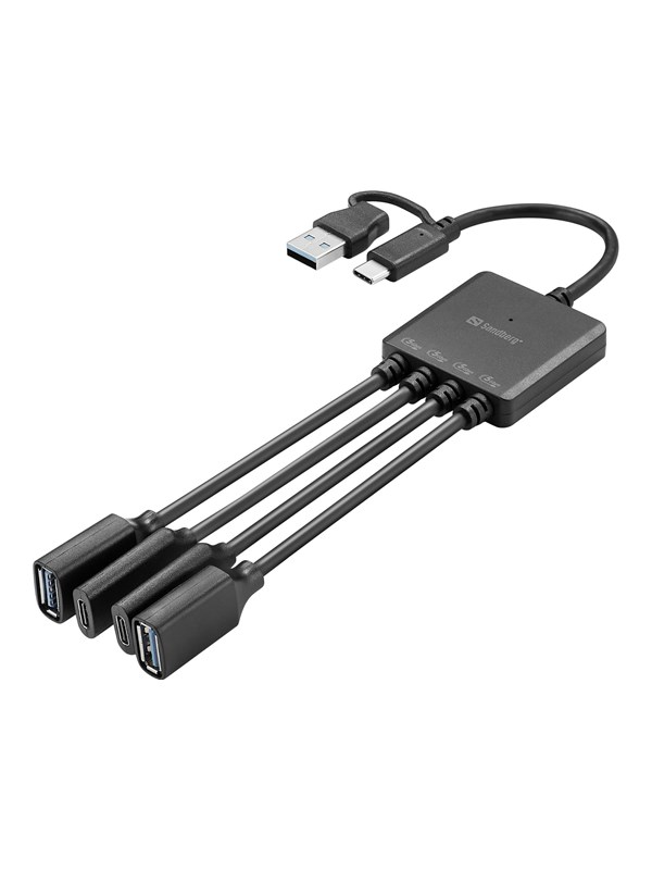 Sandberg USB-C/A to 2A+2C Splitter USB hub - 4 - Zwart
