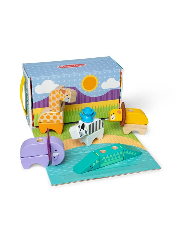 Spinmaster Melissa & Doug - Blockables Safari Play Set (34st) Baby- en peuterspeelgoed