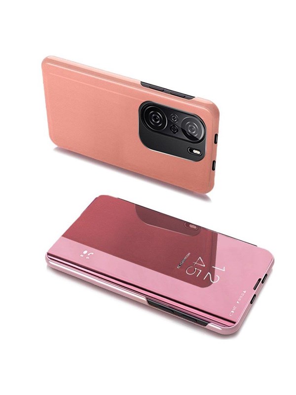 Hurtel Clear View Case Cover for Xiaomi Redmi K40 Pro+ / K40 Pro / K40 / Poco F3 Pink