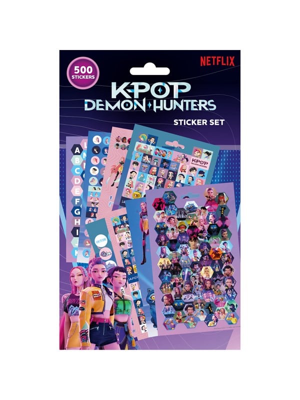 KPop Demon Hunters Stickers - 500 Stickers - 8 Stickervellen - Rumi Mira & Zoey - Officieel Gelicenseerd