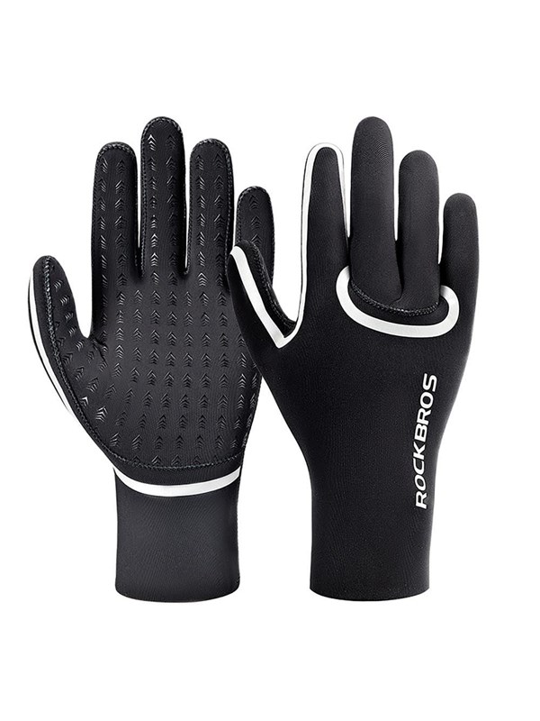 Rockbros full waterproof cycling gloves size: XXL - black