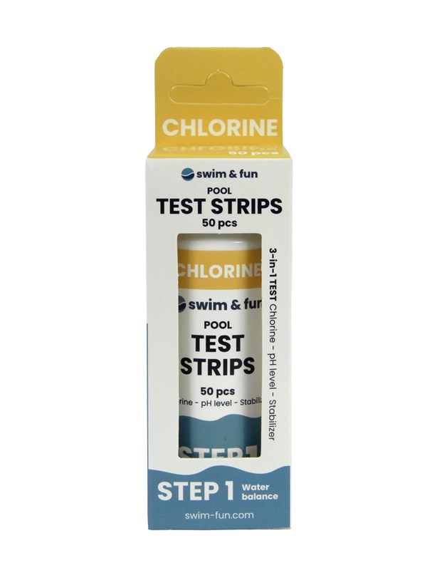 Swim & Fun Test Strips Chlorine/pH/Stabilizer 50 pcs