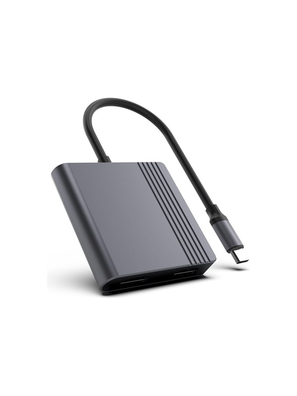 Gembird 2-Port USB-C USB hub - 2 - Grijs