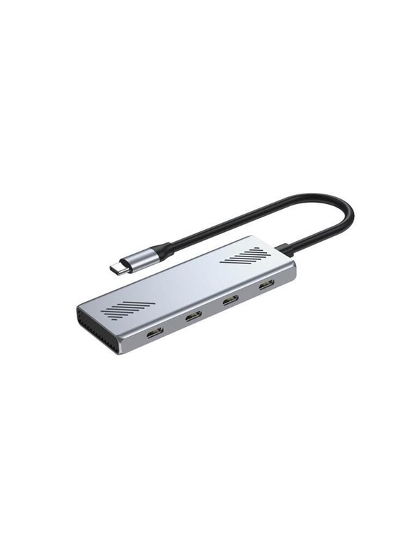 Gembird 4-port USB-C 3.2 (Gen 2) Type-C hub USB hub - 4 - USB 3.2 - Grijs