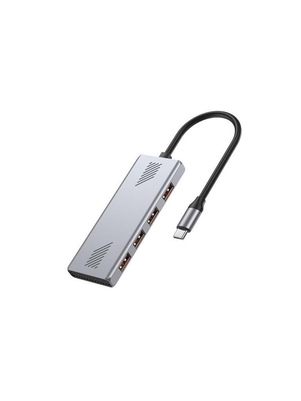 Gembird 4-port USB 3.2 (Gen 2) Type-C hub USB hub - 4 - USB 3.2 - Grijs