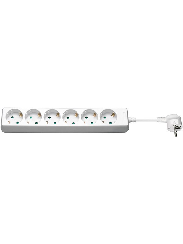 Pro 6-Way Power Strip 5 m white 5 m - 6x safety soc