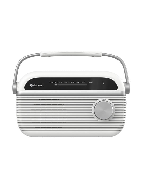 Denver FM Radio Retro - Noodradio / Noodpakket - Werkt op batterij of netstroom - Keukenradio - Draagbare Radio - TRB67W
