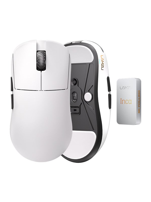Lamzu Inca - Gaming muis - Optisch - 6 knoppen - Wit