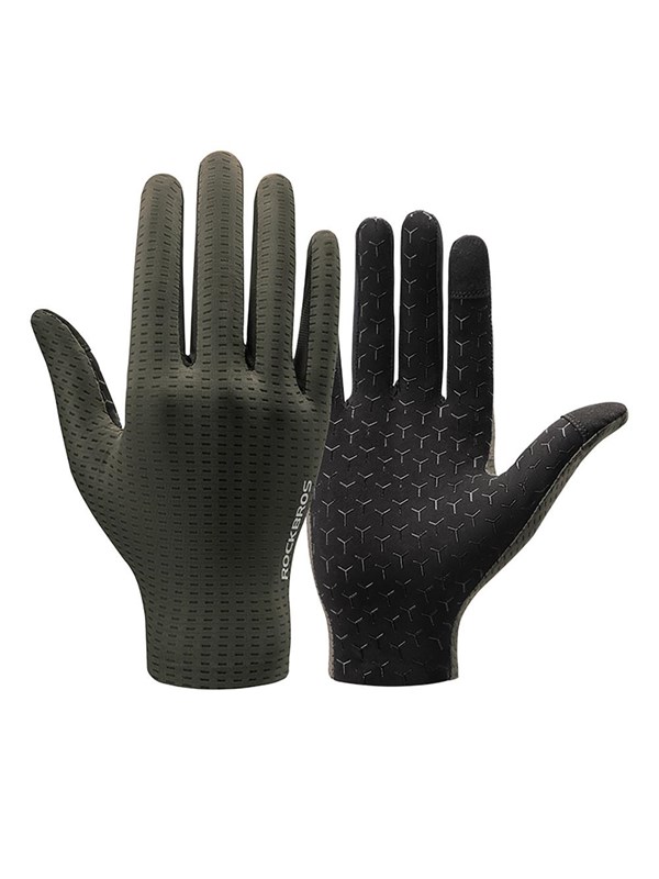 Rockbros Breathable Full Finger Cycling Gloves Size: S - Green