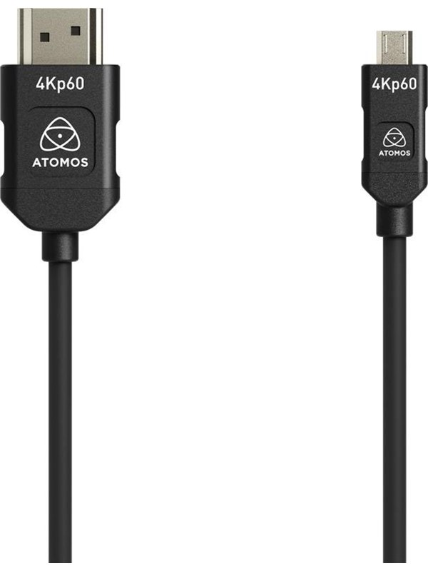 Atomos 4K60P HDMI Silicon Cable - Mini HDMI to Full-HDMI 45cm