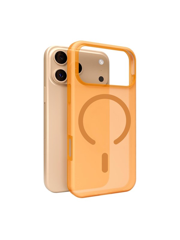 Puro Daylight Magsafe Compatible Silicone Case for iPhone 17 Pro - Translucent Orange