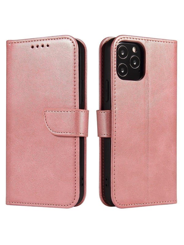 Hurtel Magnet Case Elegant Case Cover with a Flap and Stand Function Poco M4 Pro 5G Pink