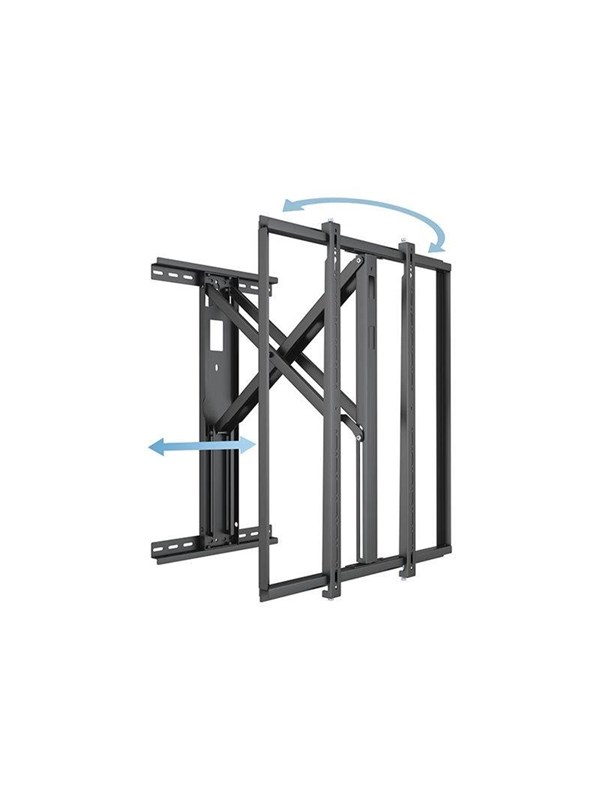 Multibrackets M mounting kit - articulating - for digital signage LCD panel / LCD display - XL - black - Max 75 kg - recommended for 98"