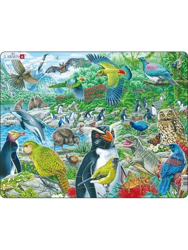 Larsen Puzzles Puzzle Wildlife in New Zealand - 53 pieces Maxi (36.5x28.5 cm) Vloer