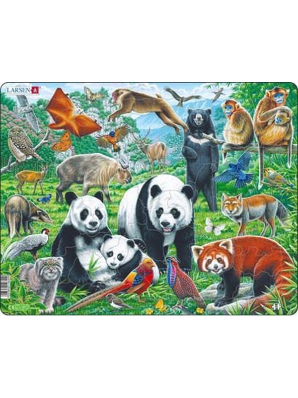 Larsen Puzzles Puzzle Chinese wildlife - 56 pieces Maxi (36.5x28.5 cm) Vloer