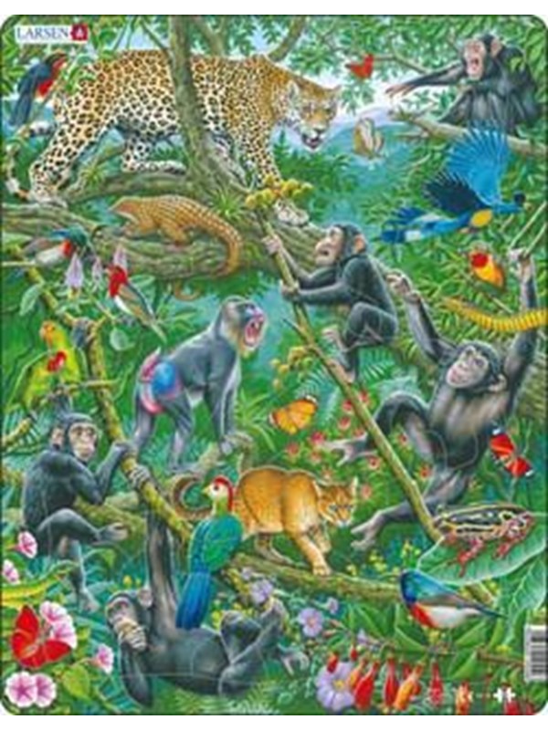 Larsen Puzzles Puzzle African Rainforest - 32 pieces Maxi (36.5x28.5 cm) Vloer