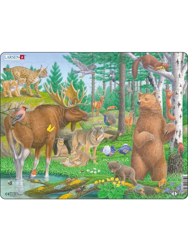 Larsen Puzzles Puzzle Forest Animals - 29 pieces Maxi (36.5x28.5 cm) 2D Puzzels