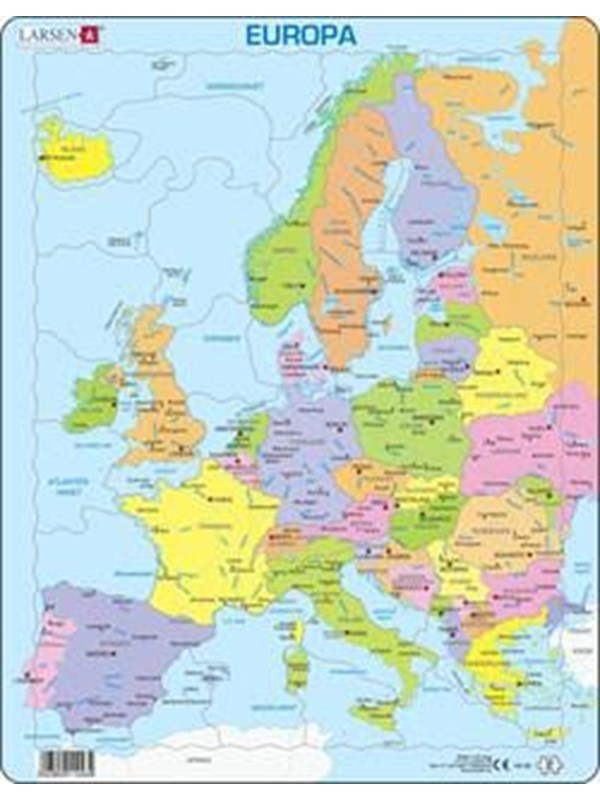 Larsen Puzzles Puzzle Europe Political - 37 pieces Maxi (36.5x28.5 cm) Vloer