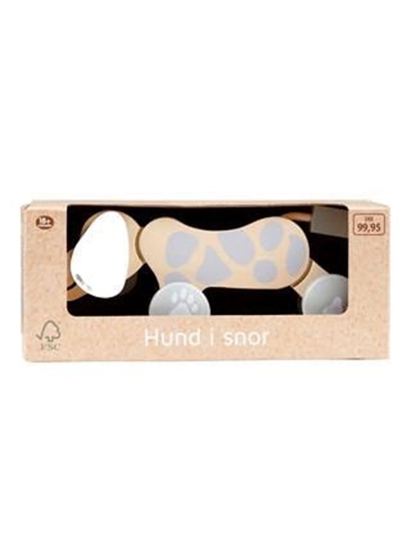 Impulse Toys Wooden dog with wheels and leash